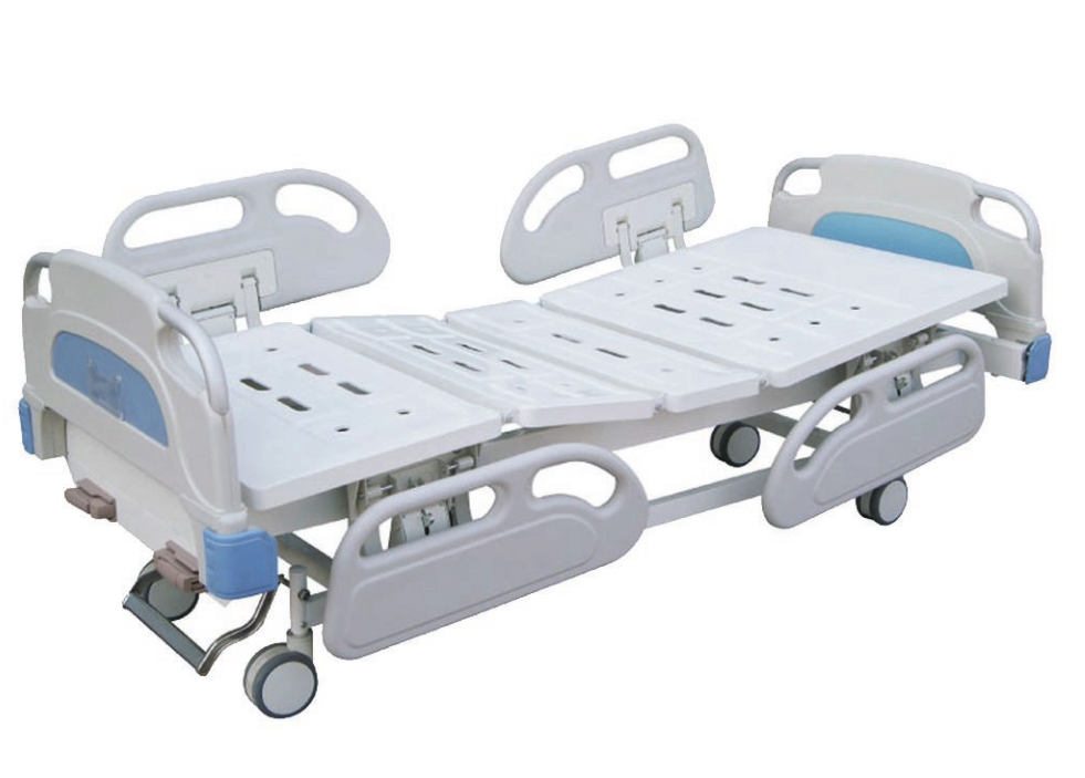 ABS沖孔雙搖護(hù)理床（中控剎車、四小護(hù)欄）