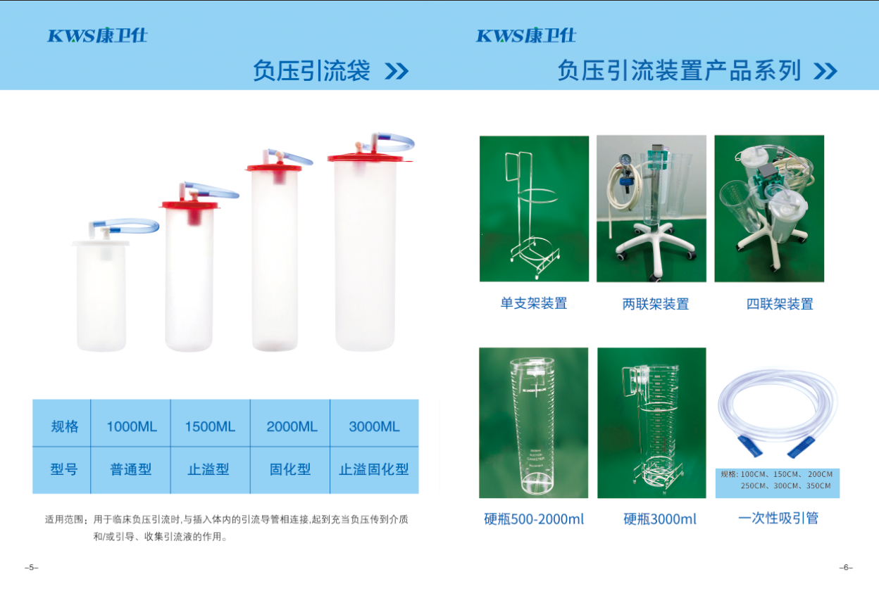 負(fù)壓引流袋、負(fù)壓引流裝置產(chǎn)品系列