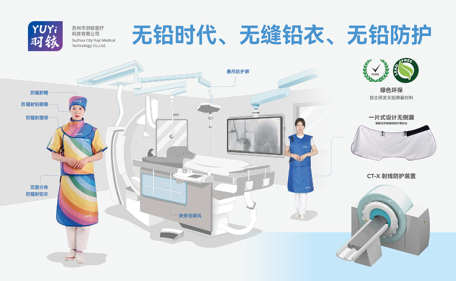 無鉛時(shí)代、無縫鉛衣、無鉛防護(hù)